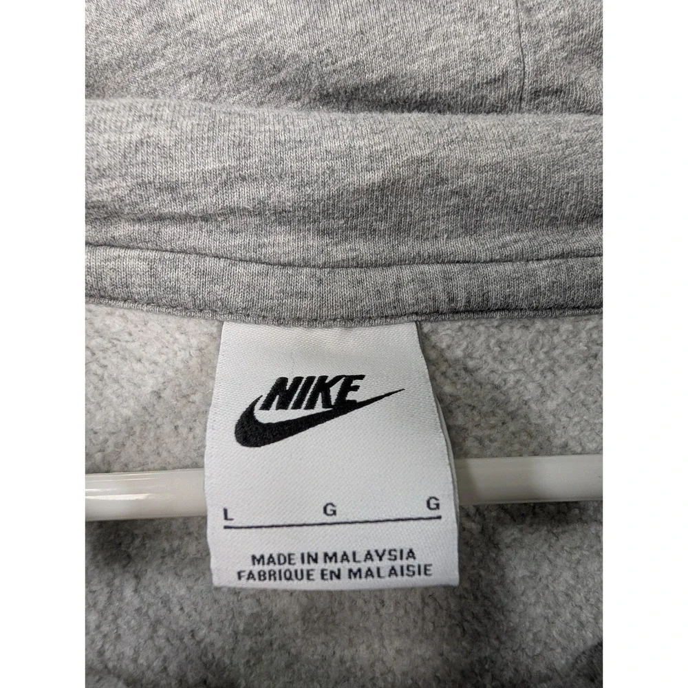 Nike Mens Sportswear Club Fleece Full Zip Hoodie Grey  Size Large